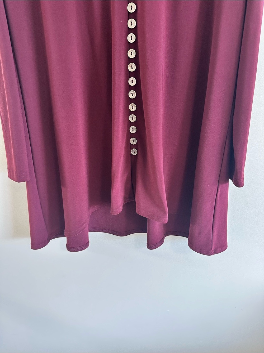 Sympli Duo Diva Tunic Top Size 16 Burgundy - Picture 6 of 8